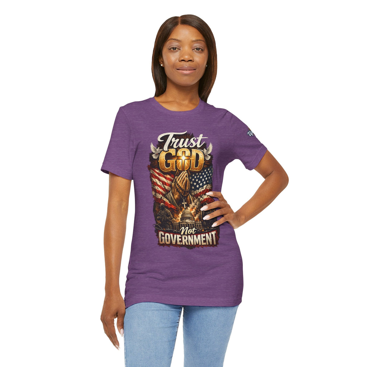 Trust God Not Government T-Shirt — Vintage Patriotic Christian Tee Printify