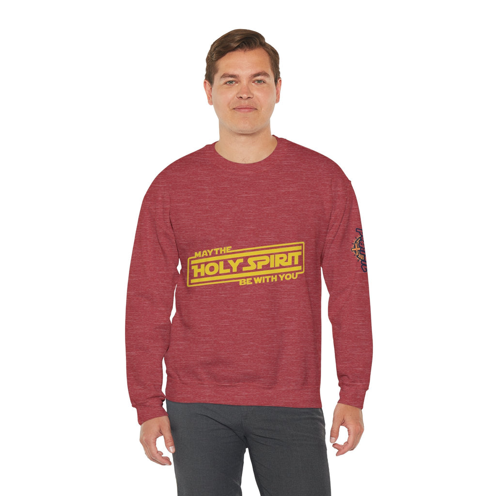 May the Holy Spirit Be With You Sweatshirt - Christian Star Wars Parody Sweatshirt Printify