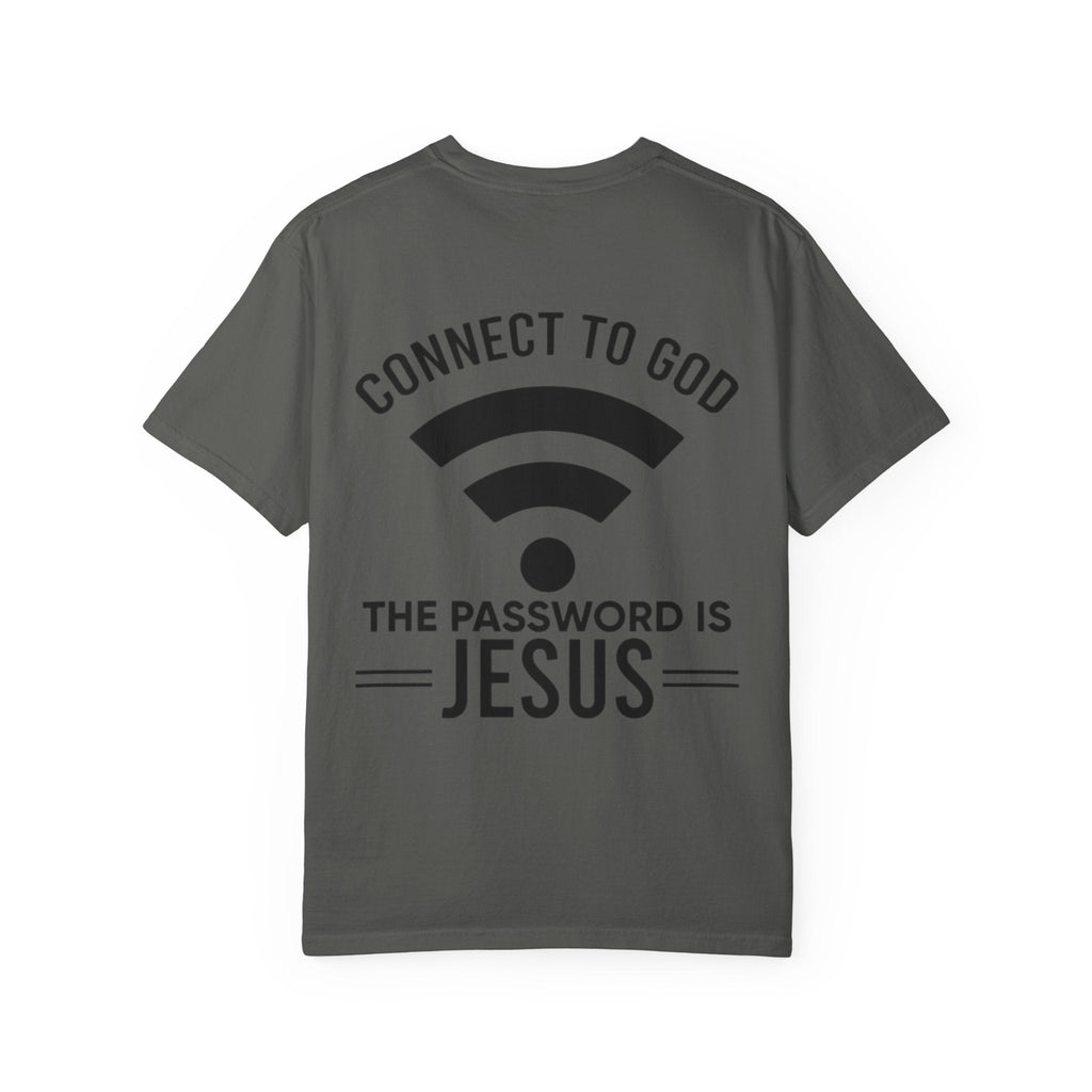 Connect to God T-shirt - WIFI Password is Jesus - Funny Christian Faith T-shirt Printify