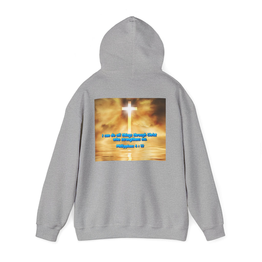 Bible Verse Unisex Heavy Blend™ Hooded Sweatshirt - Philippians 4 : 13 Printify