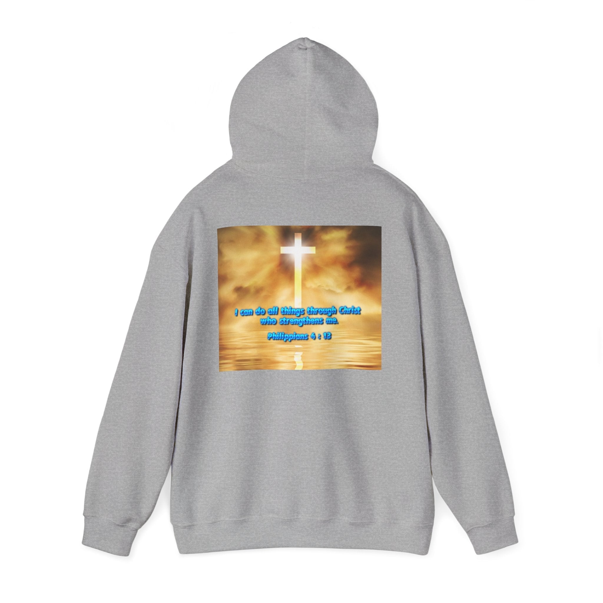 Bible Verse Unisex Heavy Blend™ Hooded Sweatshirt - Philippians 4 : 13 Printify