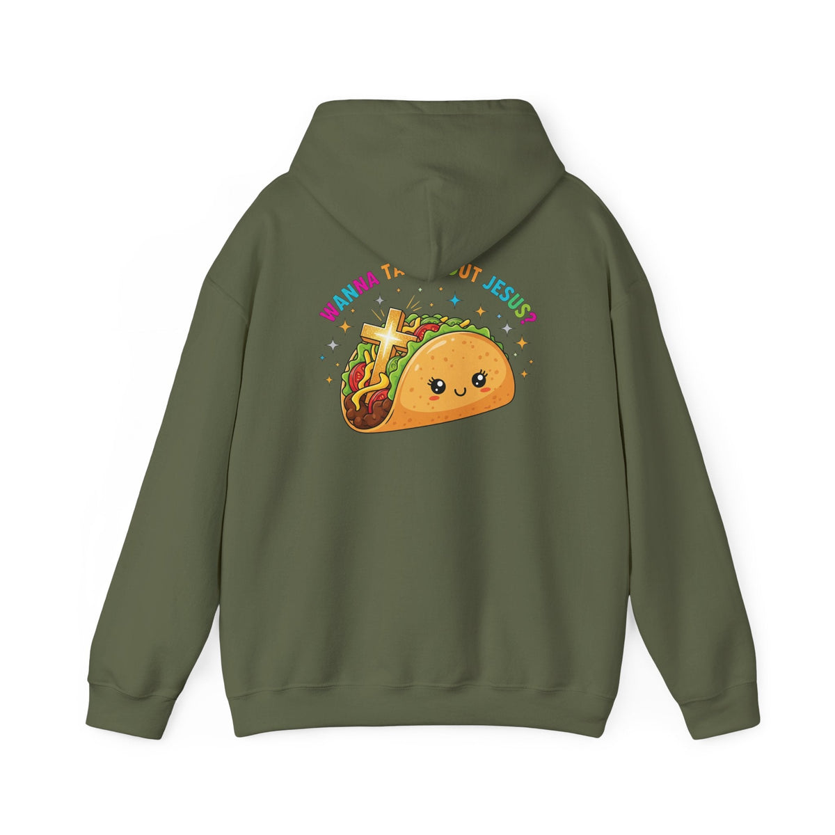 Wanna Taco 'Bout Hoodie – Cozy Christian Pun Hoodie for Faith & Fun Printify