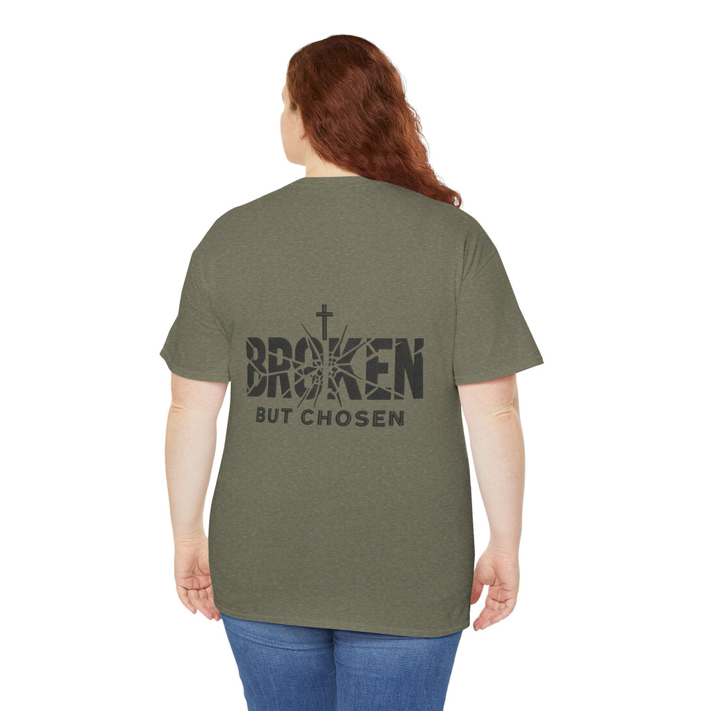 Broken But Chosen T-Shirt — Inspirational Faith Graphic Tee Printify