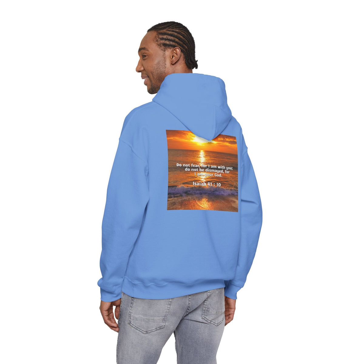 Bible Verse Unisex Heavy Blend™ Hooded Sweatshirt - Isaiah 41 : 10 Printify