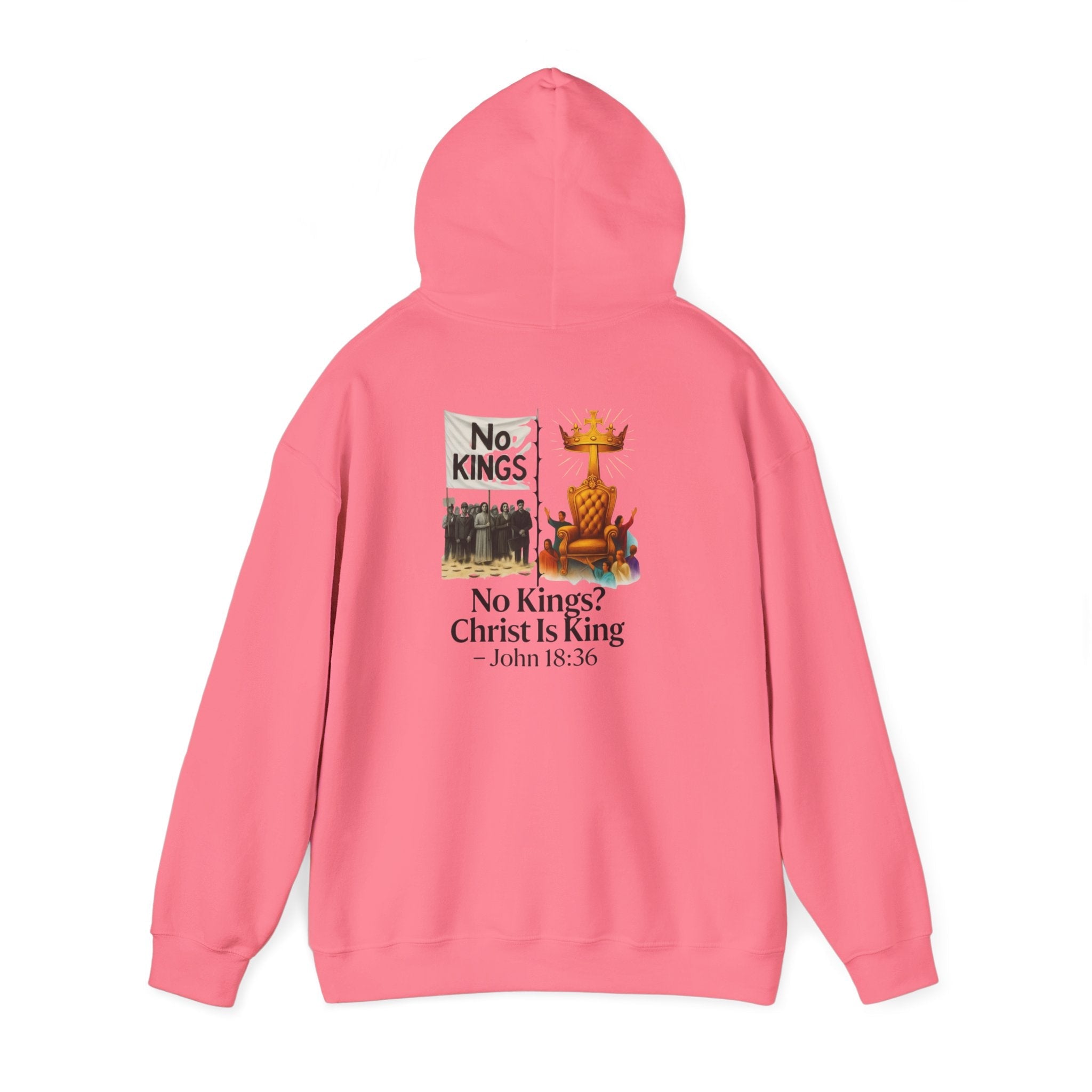 No Kings? Christ is King Hoodie – Bold Christian Hoodie for Sovereign Faith Printify