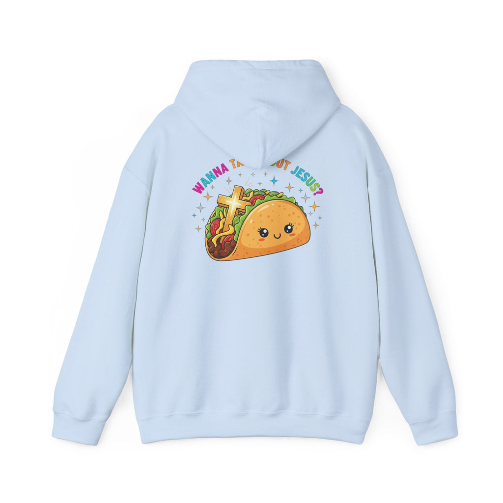 Wanna Taco 'Bout Hoodie – Cozy Christian Pun Hoodie for Faith & Fun Printify