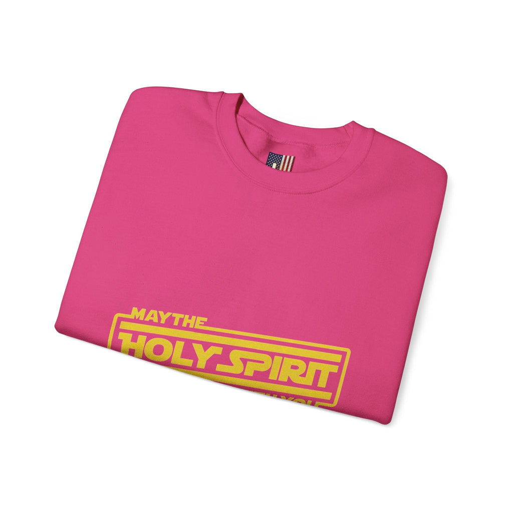 May the Holy Spirit Be With You Sweatshirt - Christian Star Wars Parody Sweatshirt Printify