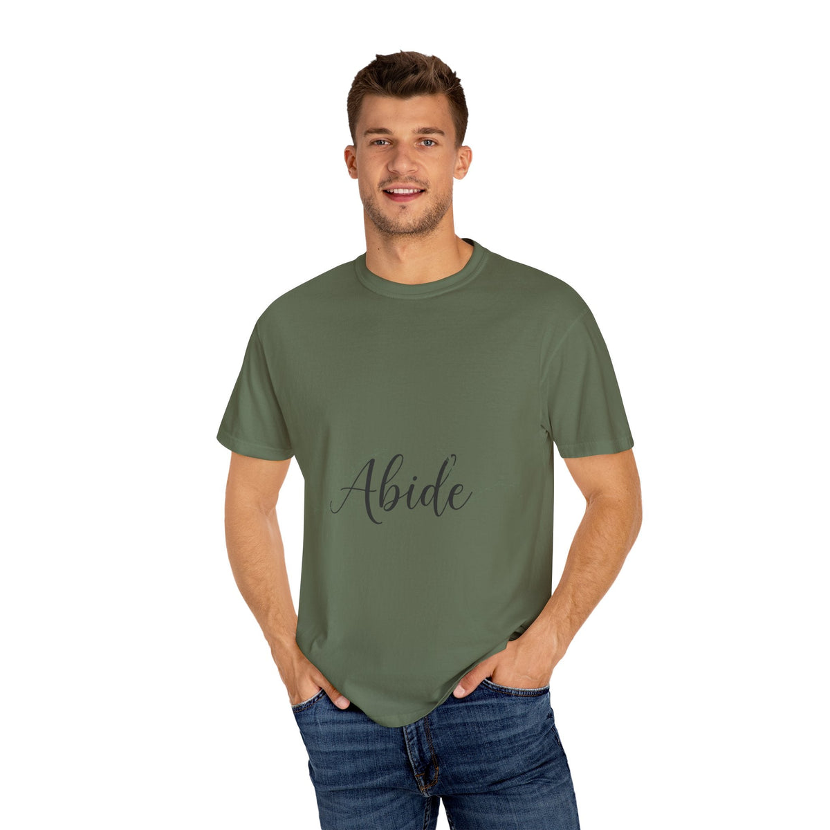Abide in the Lord T-Shirt – Vine Design Christian Tee for Faithful Hearts Printify