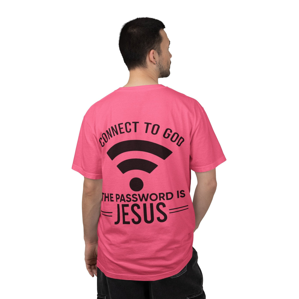 Connect to God T-shirt - WIFI Password is Jesus - Funny Christian Faith T-shirt Printify
