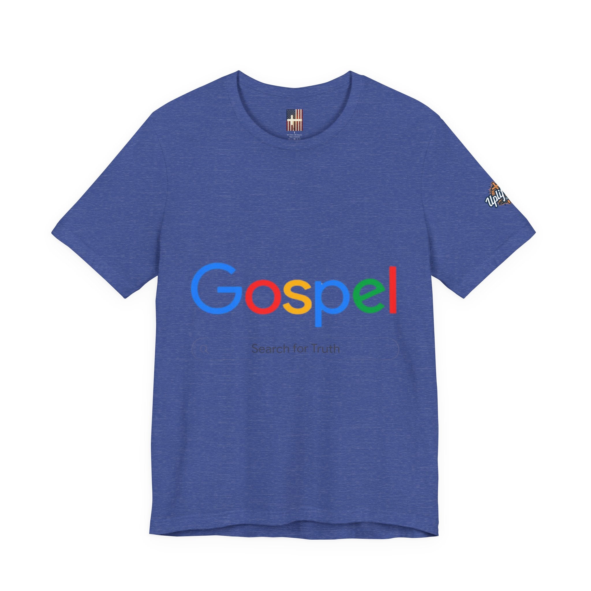 Gospel Graphic Tee — "Gospel" Colorful Logo Christian T-Shirt Printify