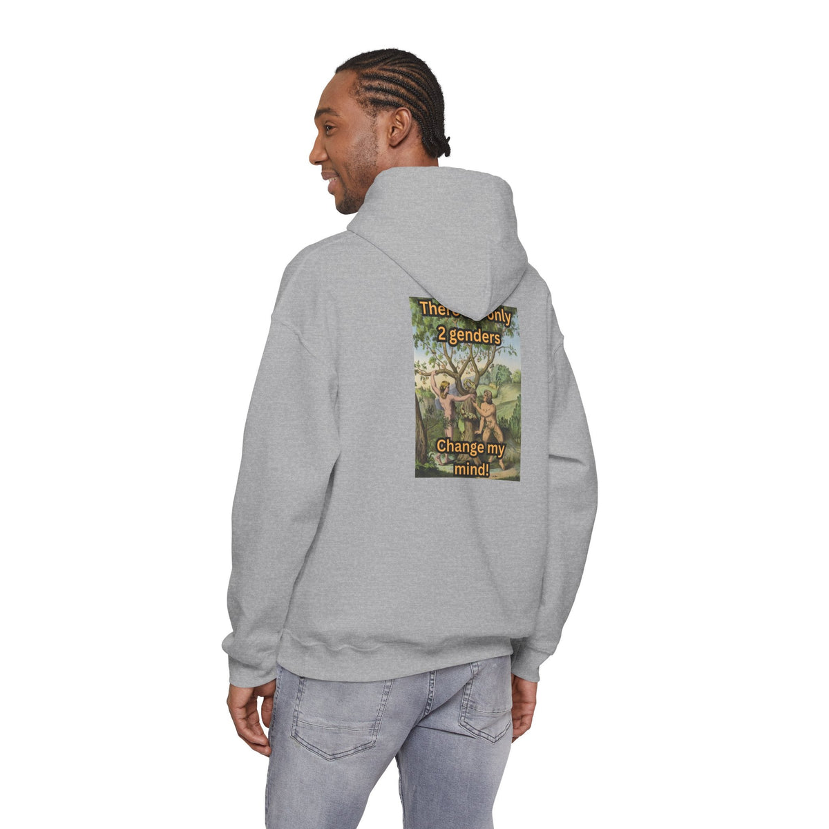 There Are Only 2 Genders Hoodie – Adam & Eve Cross Christian Hoodie for Bold Truth Printify