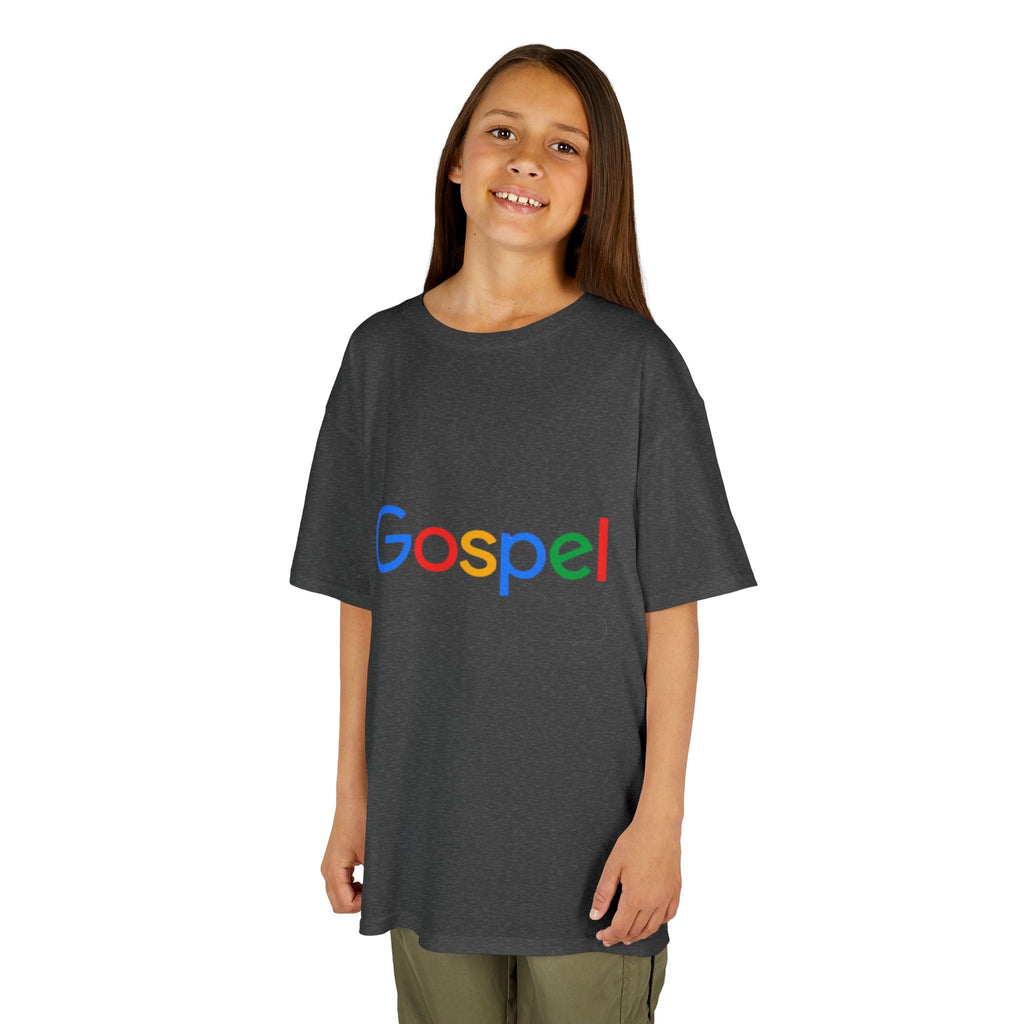 Kids Tee — "Gospel" Colorful Search-Style Logo Printify