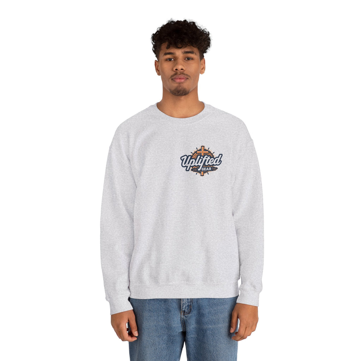 Uplifted Gear Christian Logo Sweatshirt Printify