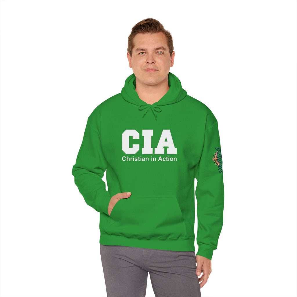 CIA Christian in Action Hoodie - Funny Faith Parody Hoodie - Mission Ready Apparel Printify