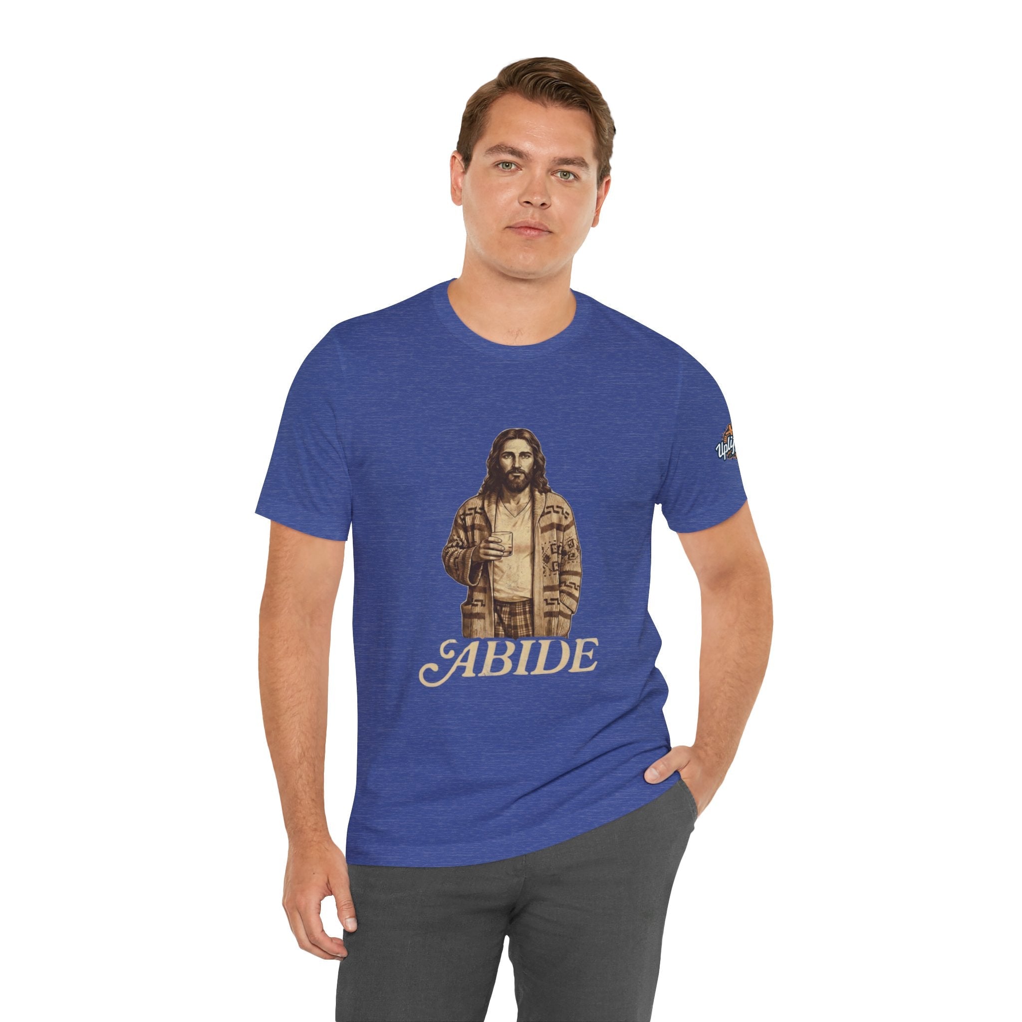 Abide Vintage Jesus Tee — "The Dude" Graphic Christian T-Shirt Printify