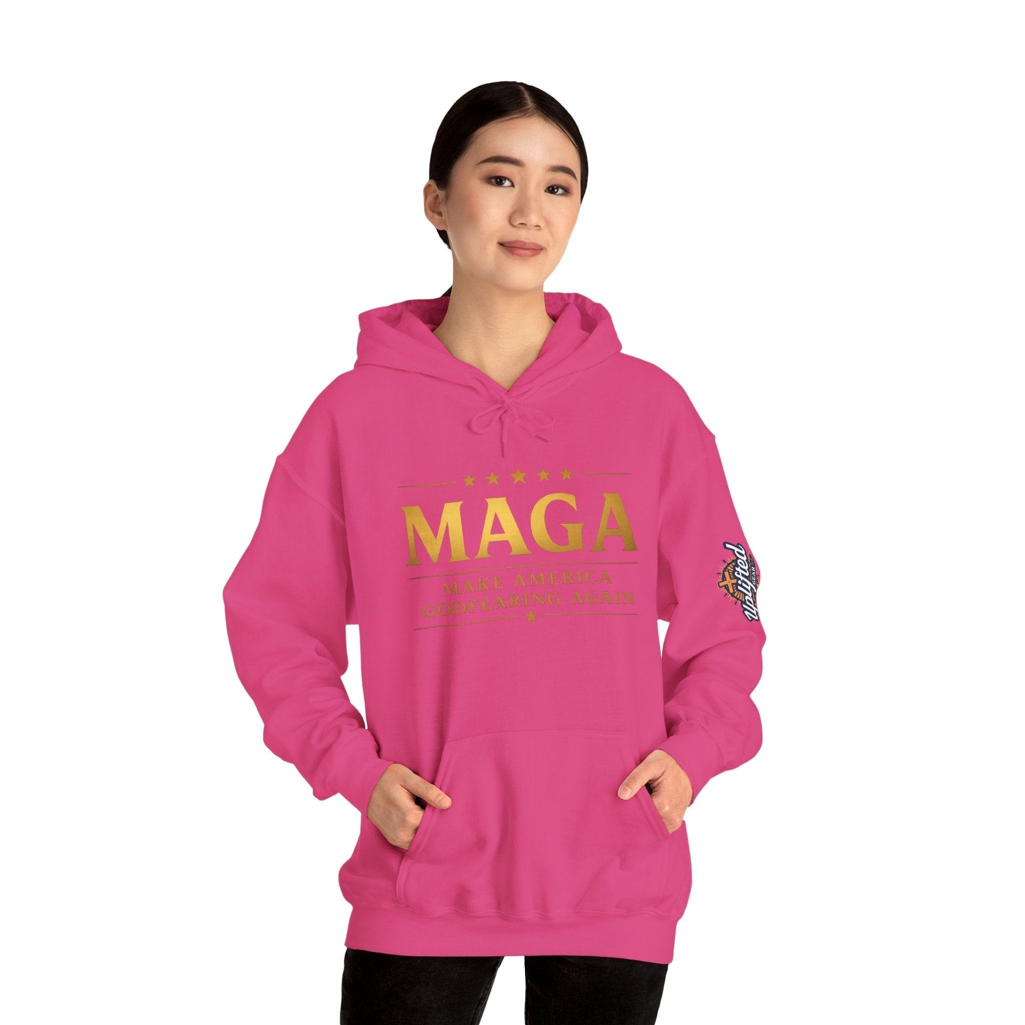 Hoodie - MAGA "Make America Godfearing Again" Political Graphic Hoodie Printify