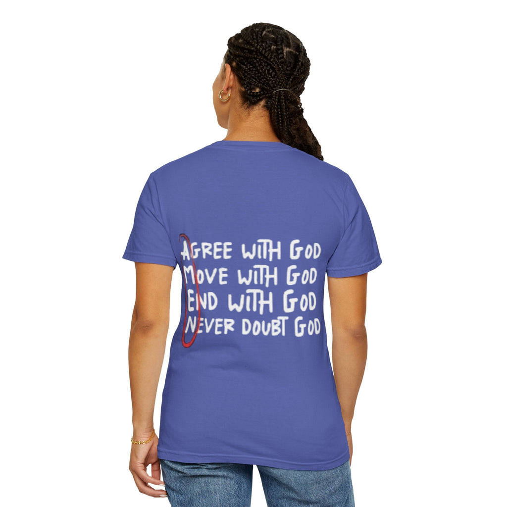 AMEN Acronym T-Shirt – Always Agree with God Move with God End with God Never Doubt God Christian Tee for Unwavering Faith Printify