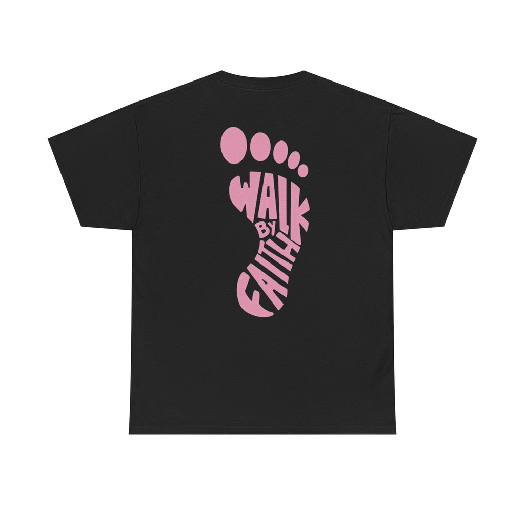 Walk By Faith Footprint T-Shirt Printify