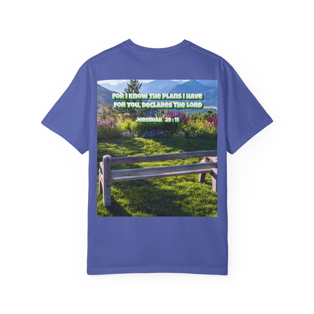 Bible Verse Unisex Garment-Dyed T-shirt  - Jeremiah 29 : 11 Printify