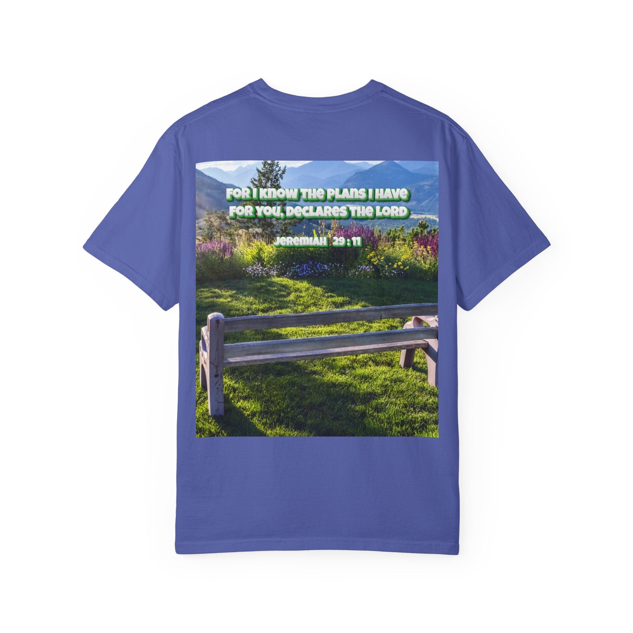 Bible Verse Unisex Garment-Dyed T-shirt  - Jeremiah 29 : 11 Printify