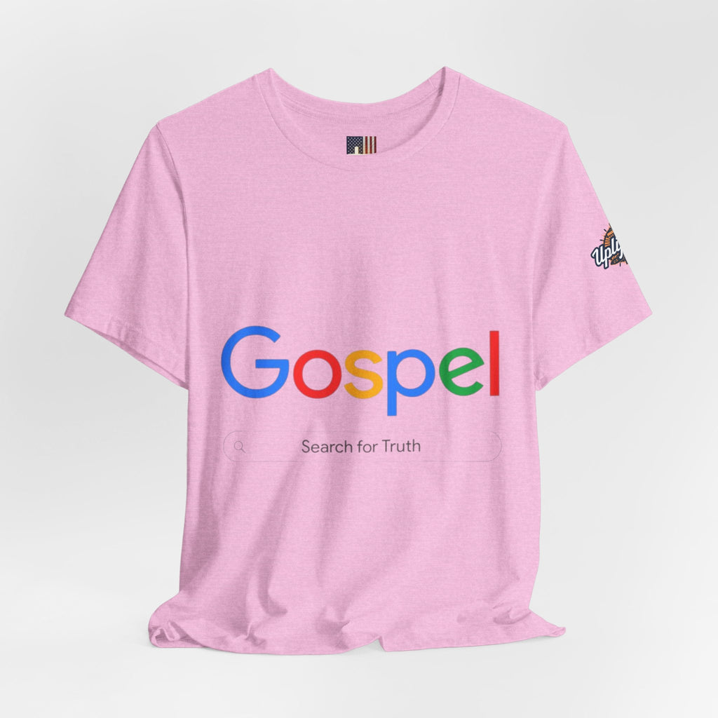 Gospel Graphic Tee — "Gospel" Colorful Logo Christian T-Shirt Printify