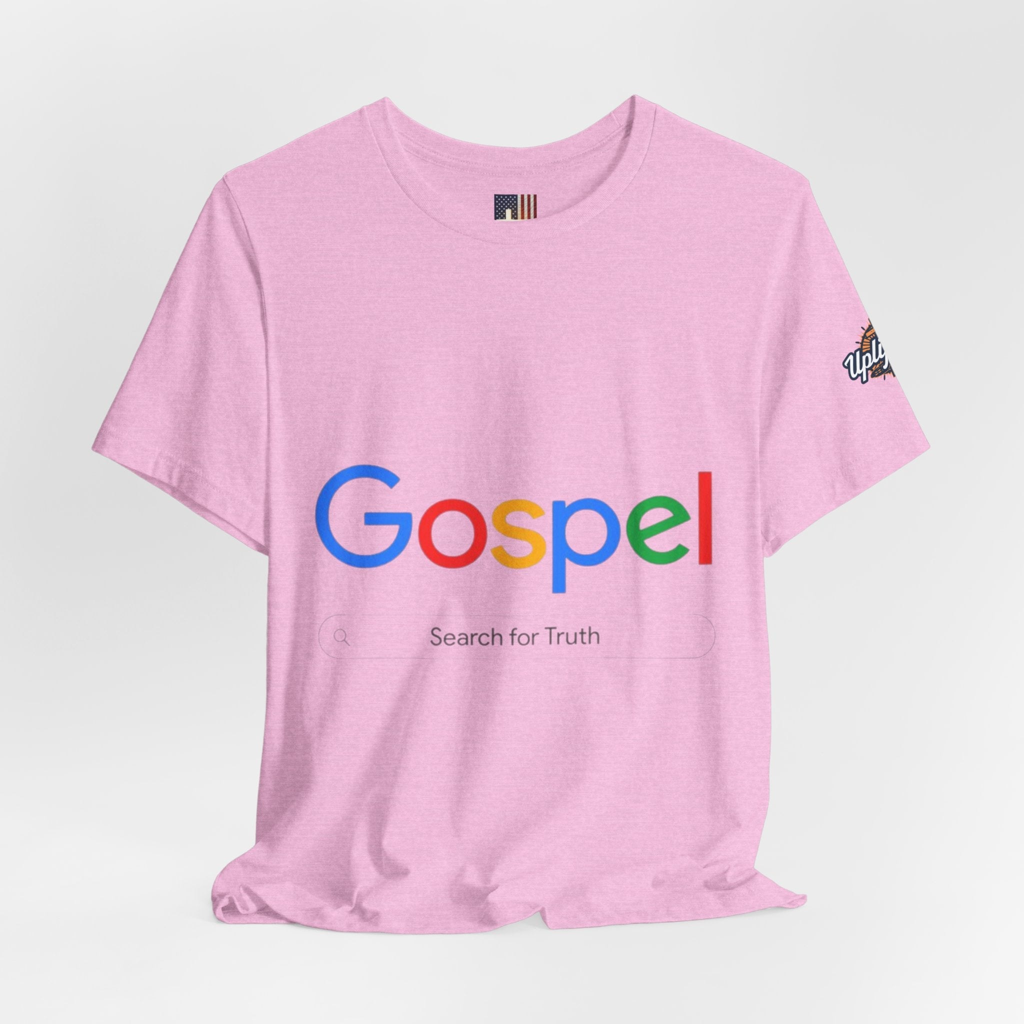 Gospel Graphic Tee — "Gospel" Colorful Logo Christian T-Shirt Printify