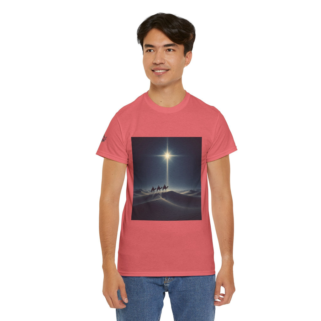 3 Wise Men T-shirt – Magi Camels Nativity Journey Christian Christmas T-shirt for Epiphany Faith & Holy Night Printify