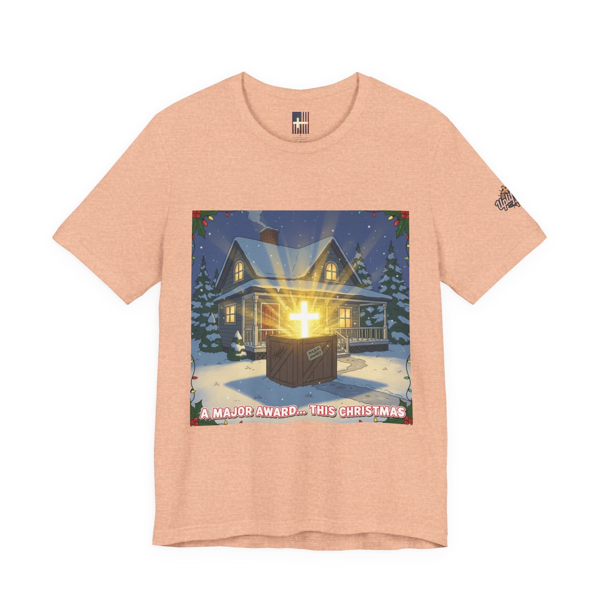 A Major Award This Christmas T-shirt – Fragile Leg Lamp Parody Cross Unboxing Christian T-shirt for Hilarious Faith & Holiday Glow Printify