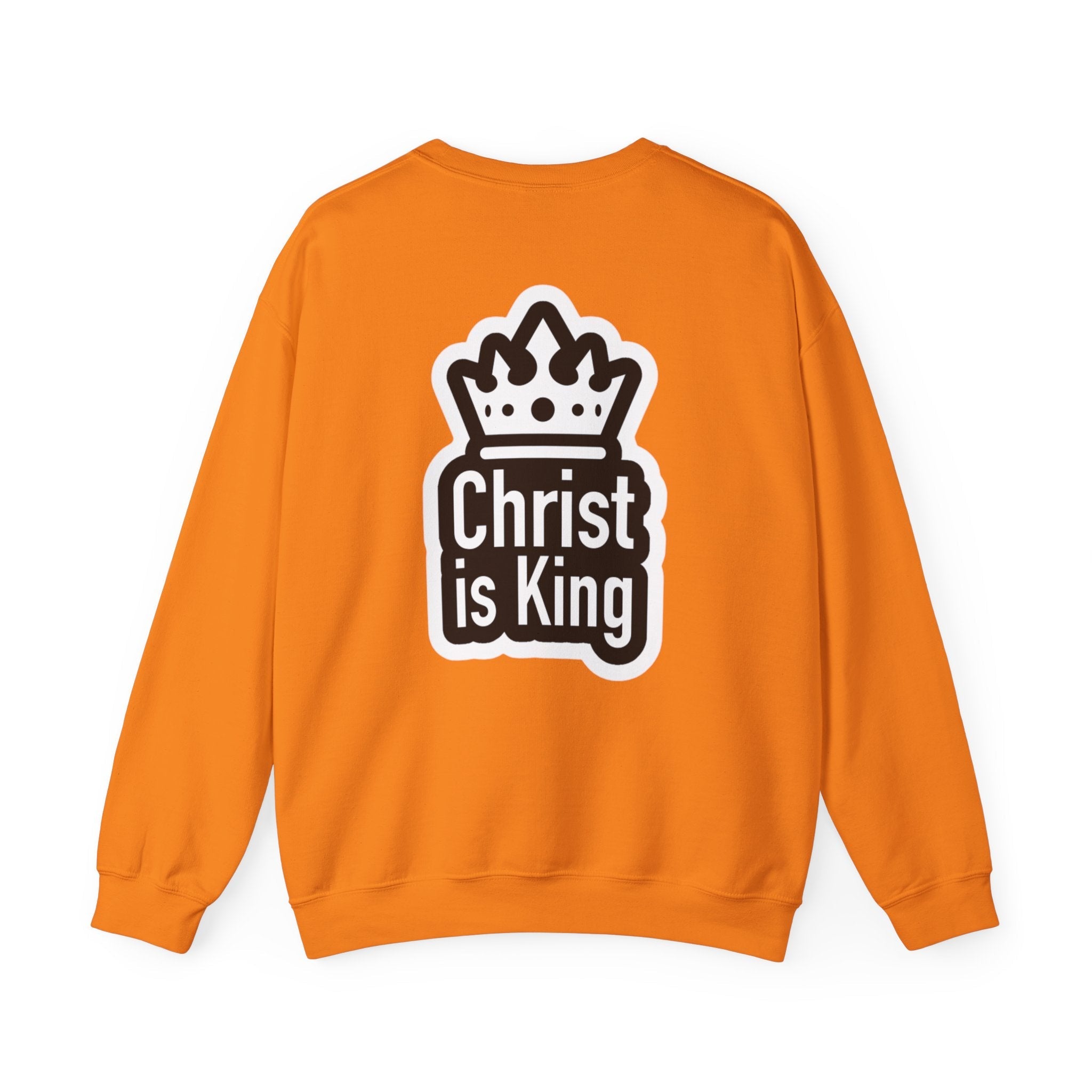 Christ is King Sweatshirt – Bold Crown & Cross Christian Hoodie for Unshakable Faith Printify