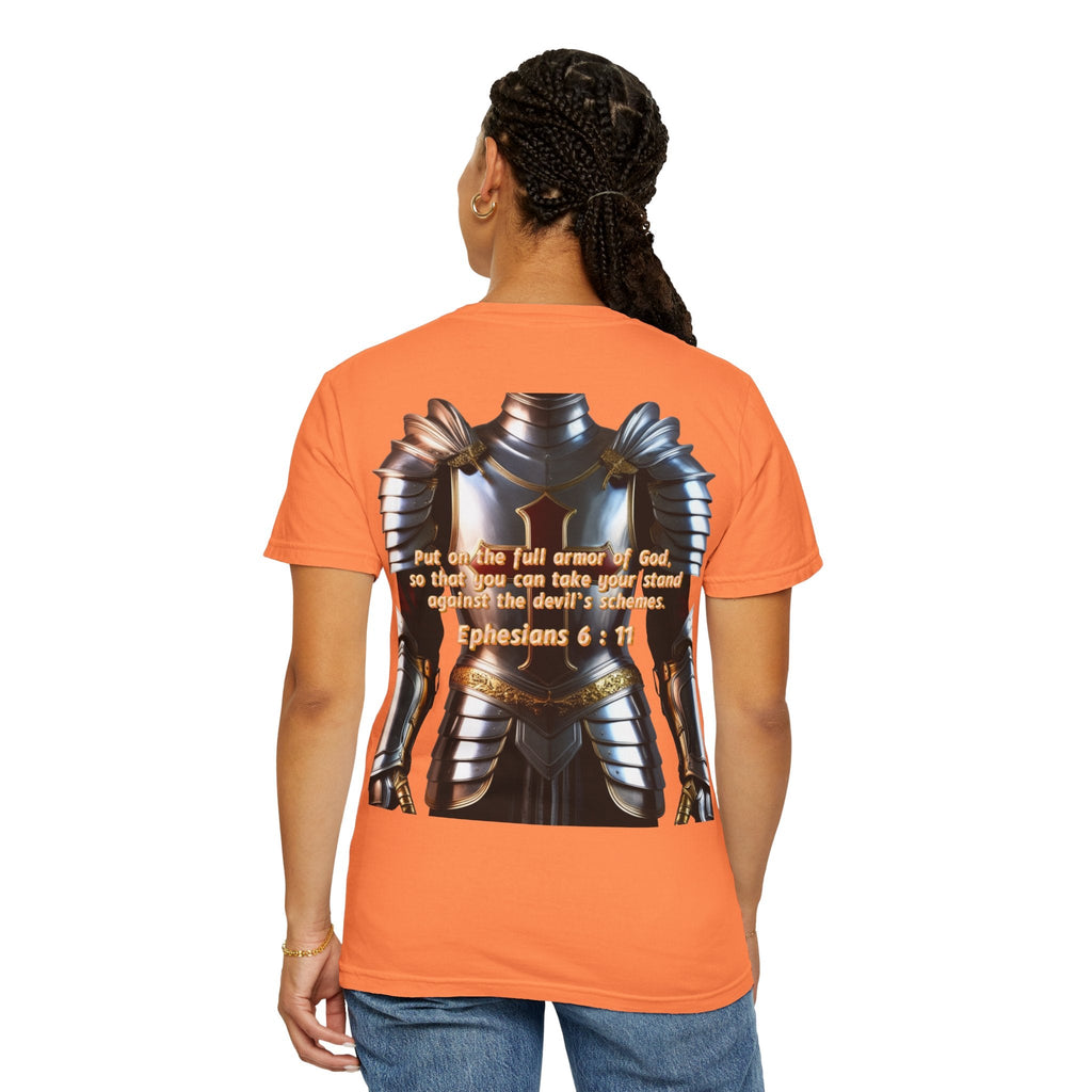 Religious Graphic Armor Of God Design - Unisex Garment-Dyed T-shirt Printify