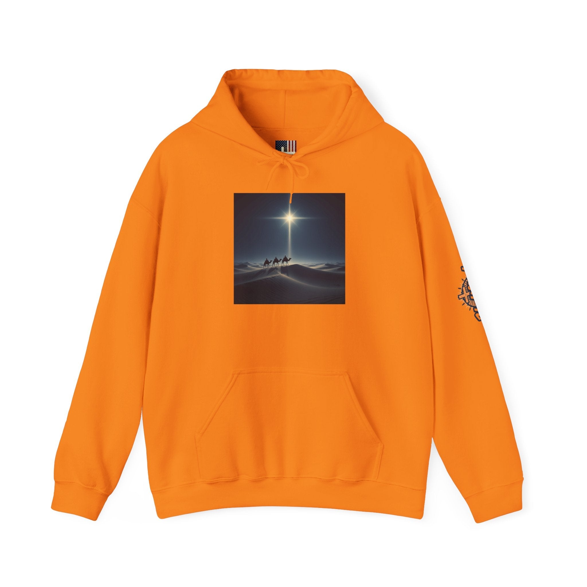 3 Wise Men Hoodie – Magi Camels Nativity Journey Christian Christmas Sweatshirt for Epiphany Faith & Holy Night Printify