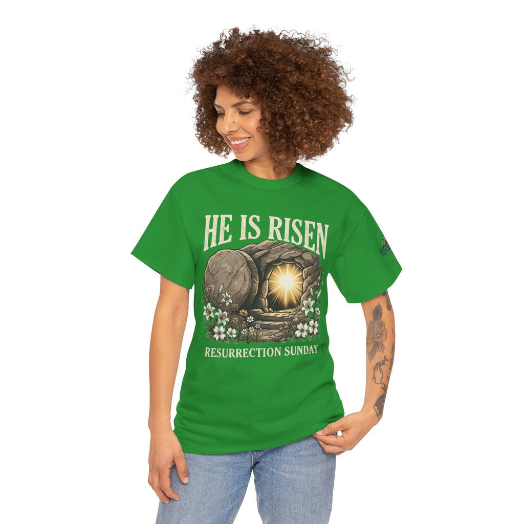 He Is Risen T-Shirt — Jesus Christ Resurrection Easter Tee Printify