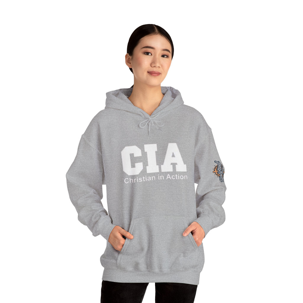 CIA Christian in Action Hoodie - Funny Faith Parody Hoodie - Mission Ready Apparel Printify