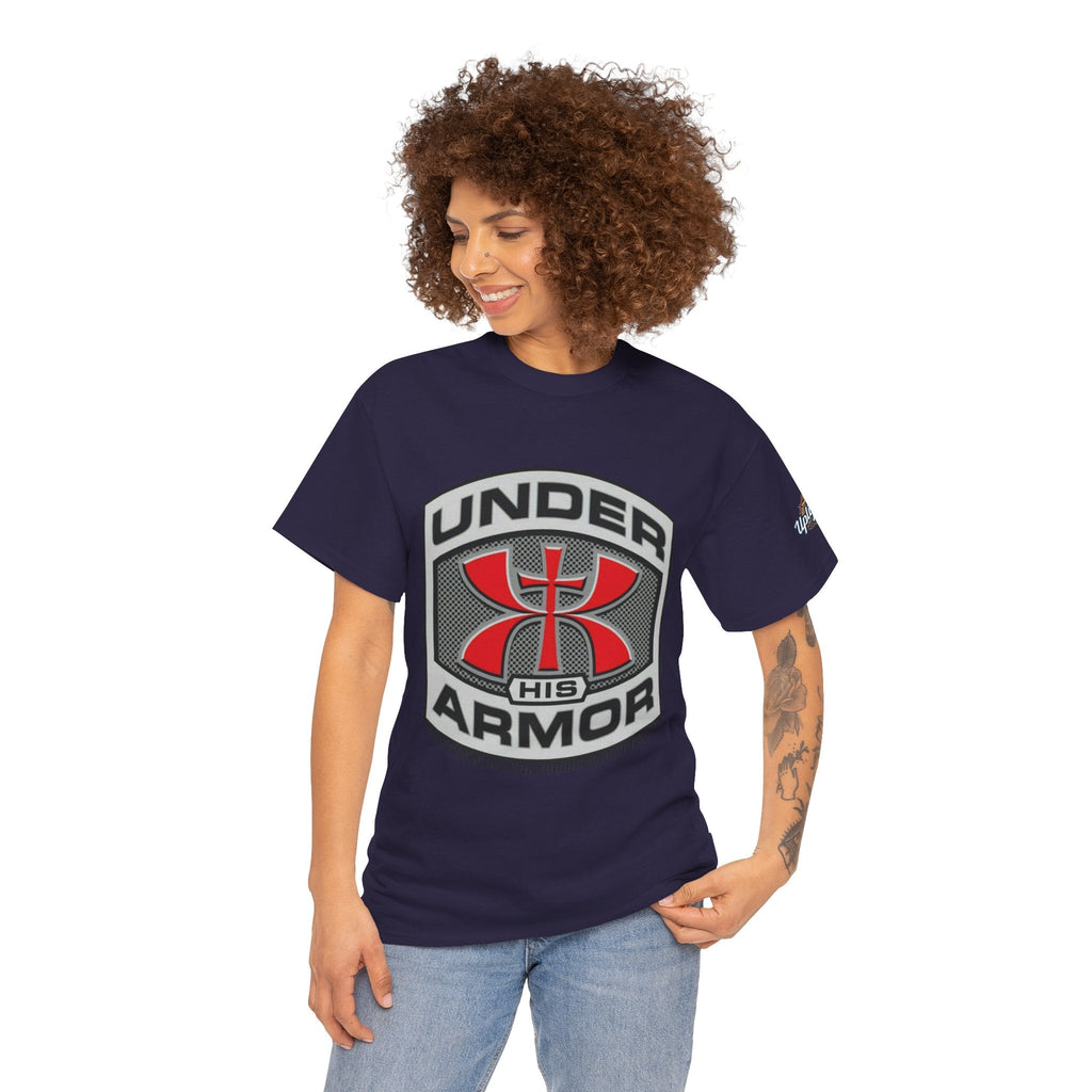 Under HIS Armor Christian T-Shirt — Faith-Inspired Under Armour Style Printify
