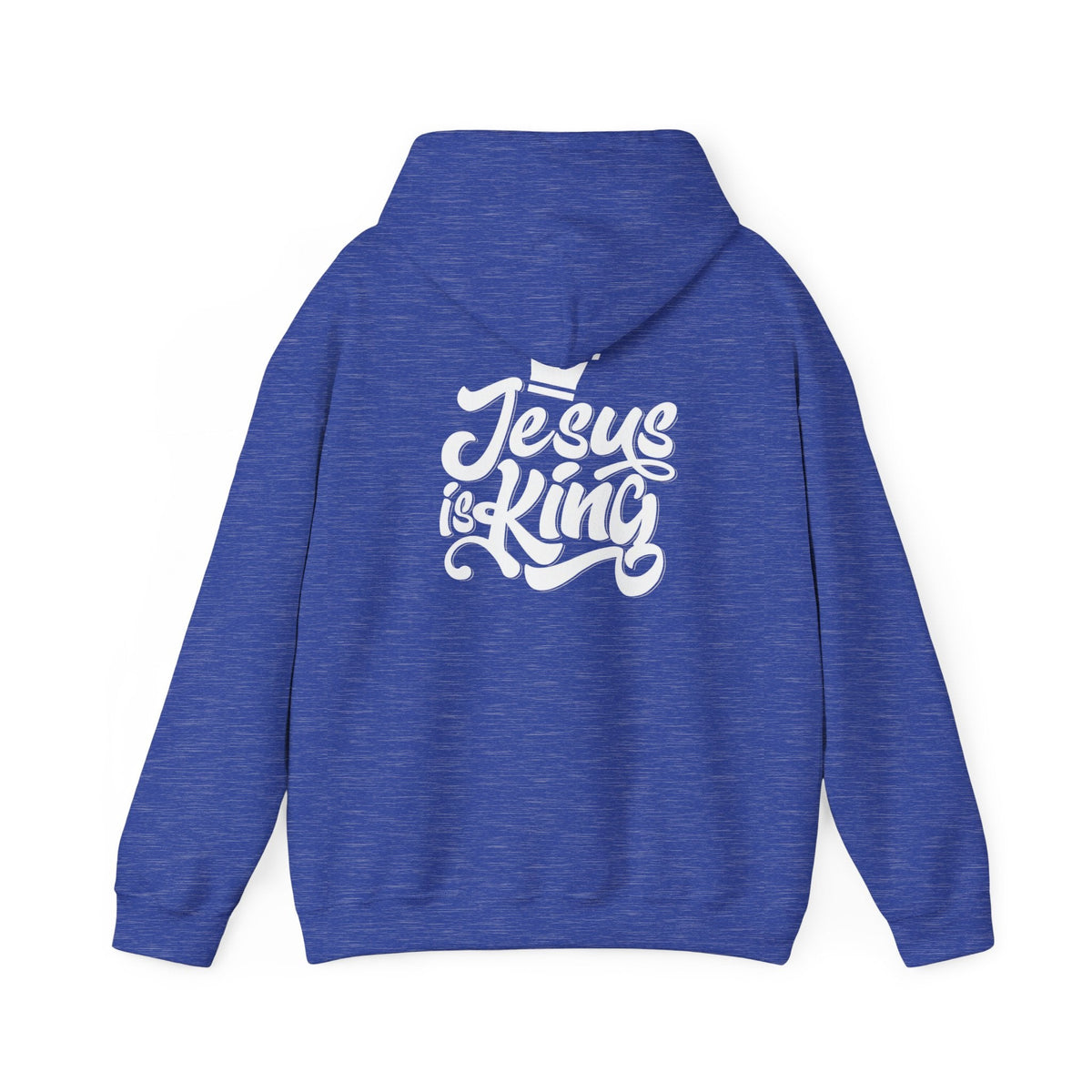 Jesus is King Hoodie – Bold Crown & Cross Christian Sweatshirt for Eternal Reign & Cozy Faith Printify