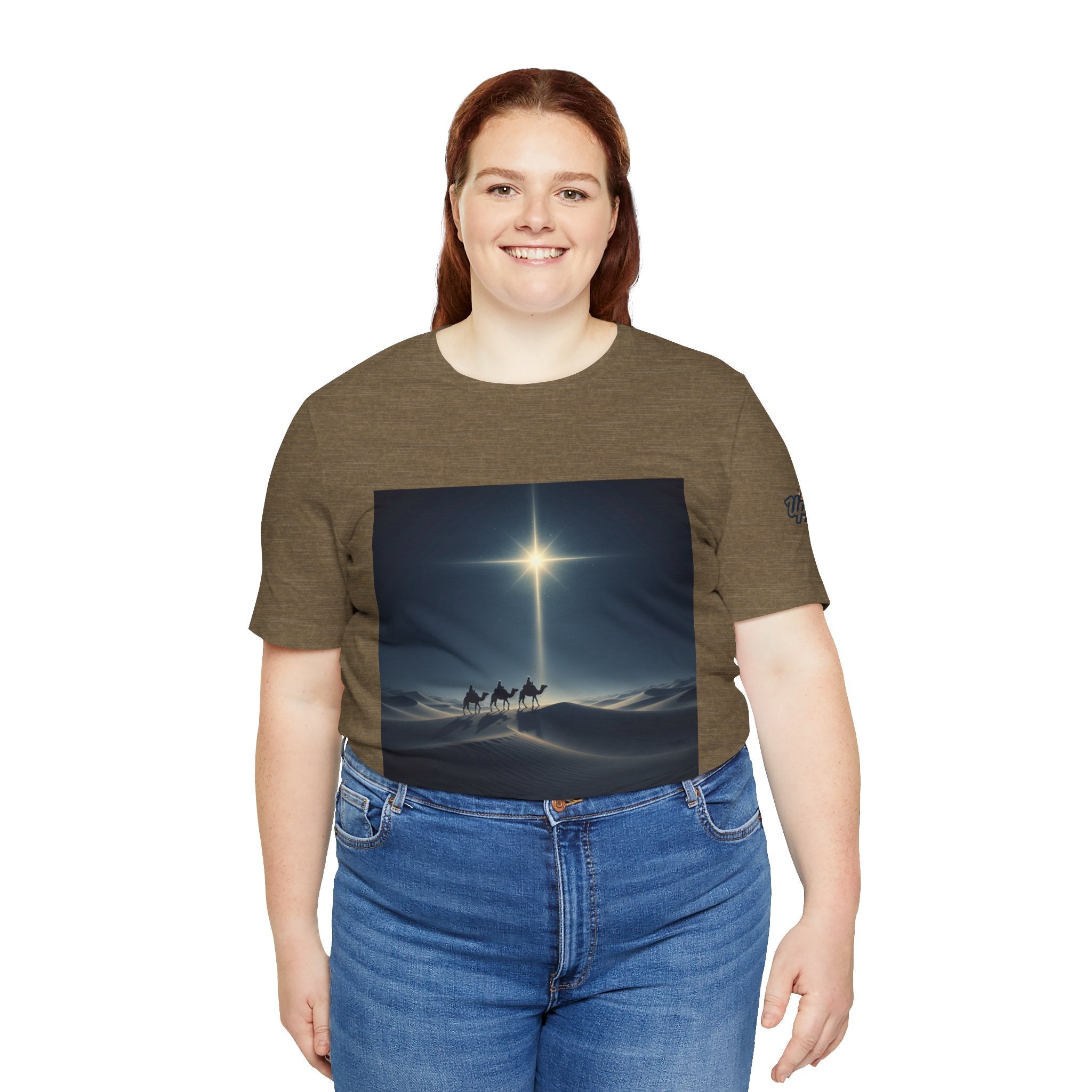 3 Wise Men T-shirt – Magi Camels Nativity Journey Christian Christmas T-shirt for Epiphany Faith & Holy Night Printify