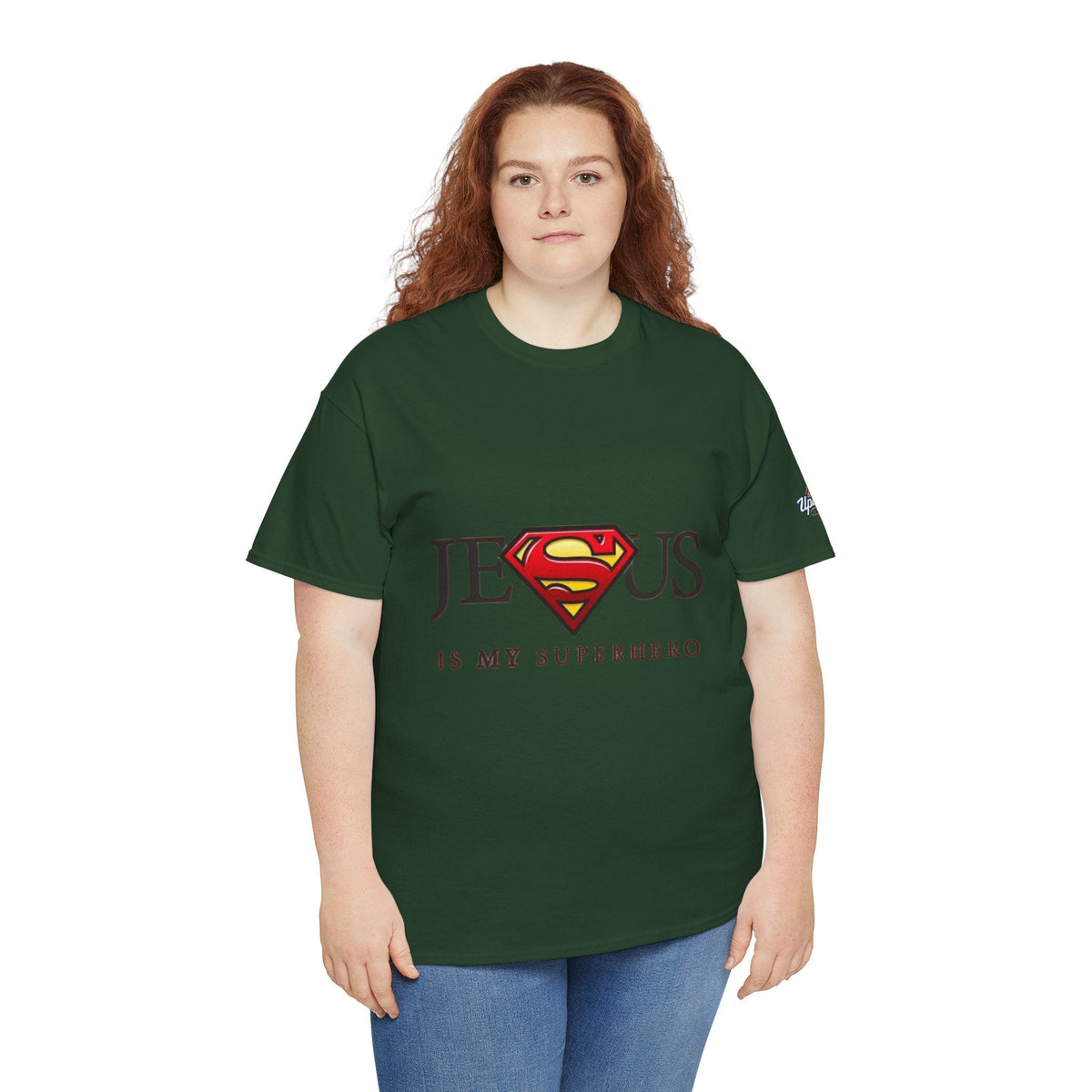 Jesus Is My Superhero T-Shirt — Faith-Based Superman-Inspired Tee Printify