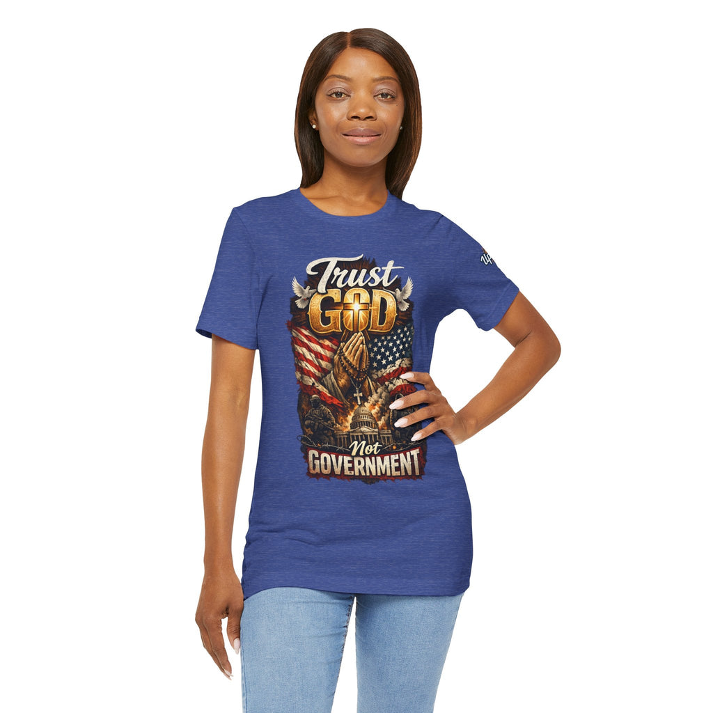 Trust God Not Government T-Shirt — Vintage Patriotic Christian Tee Printify