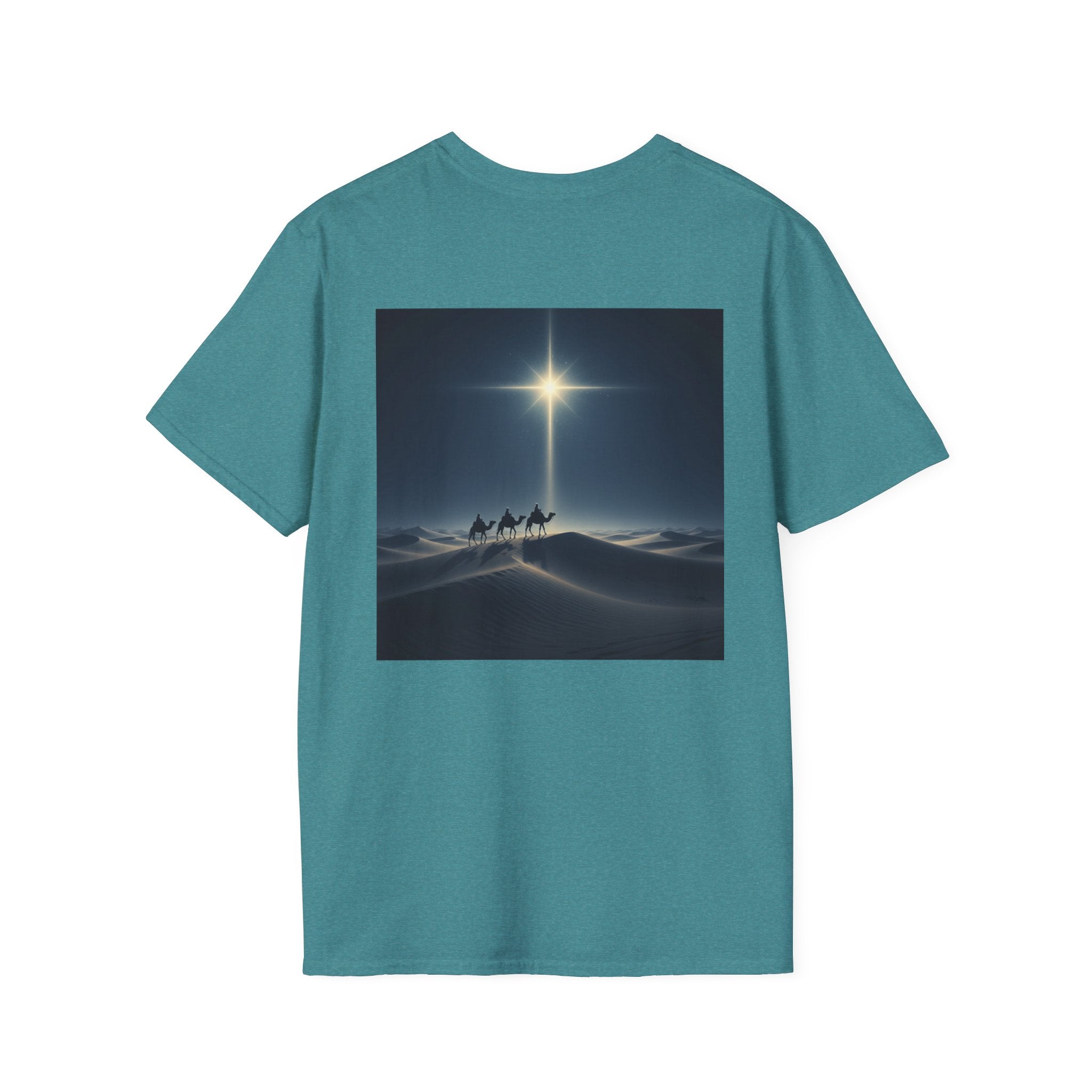 3 Wise Men T-shirt – Magi Camels Nativity Journey Christian Christmas T-shirt for Epiphany Faith & Holy Night Printify