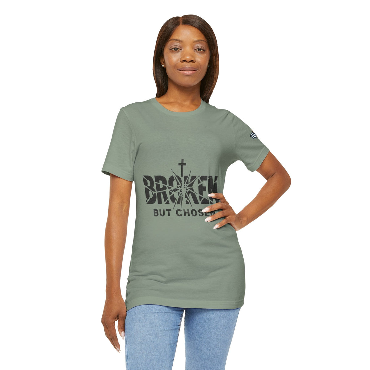 Broken But Chosen T-Shirt — Inspirational Faith Graphic Tee Printify