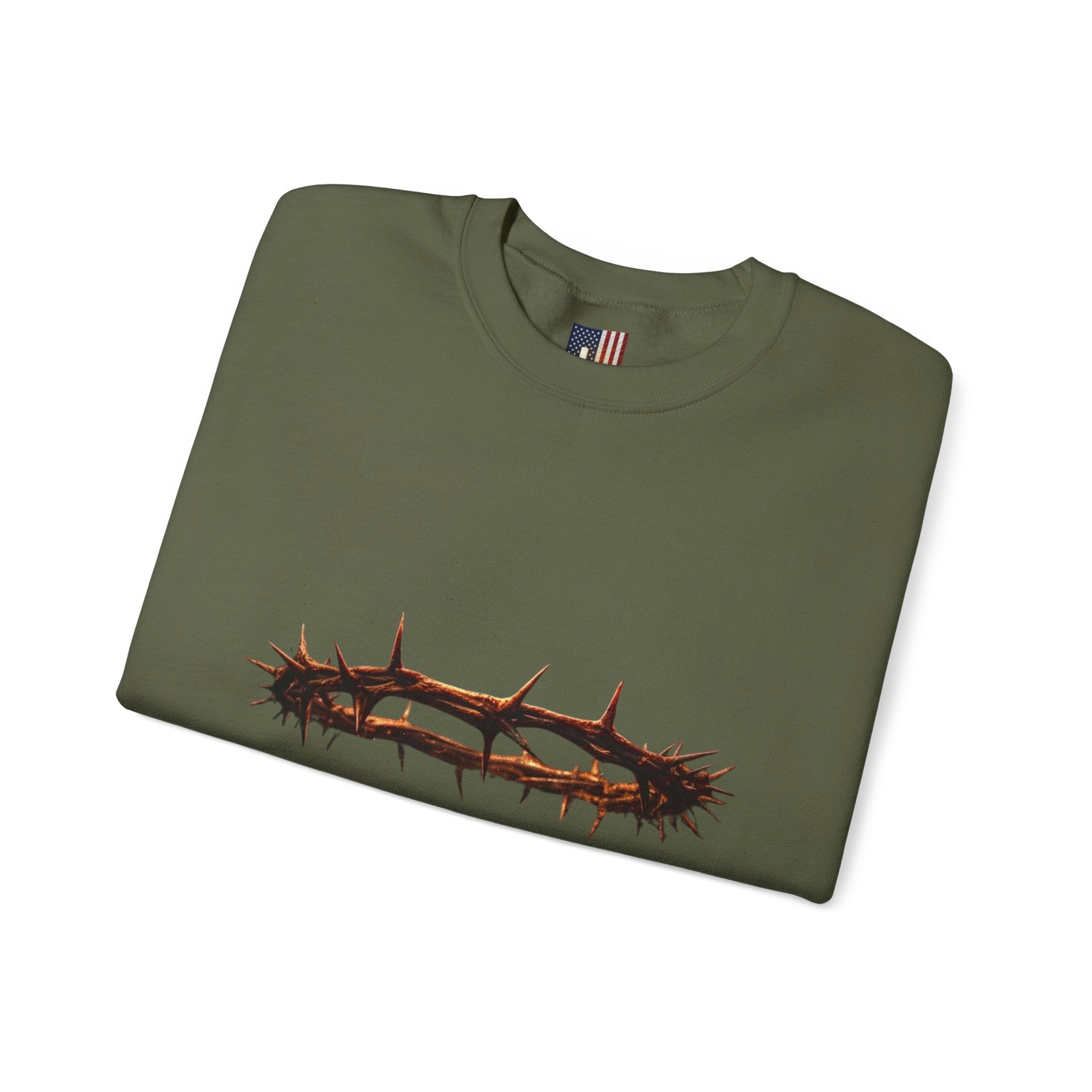 It Is Finished Crown of Thorns Sweatshirt — Christian John 19:30 Faith Sweatshirt Printify