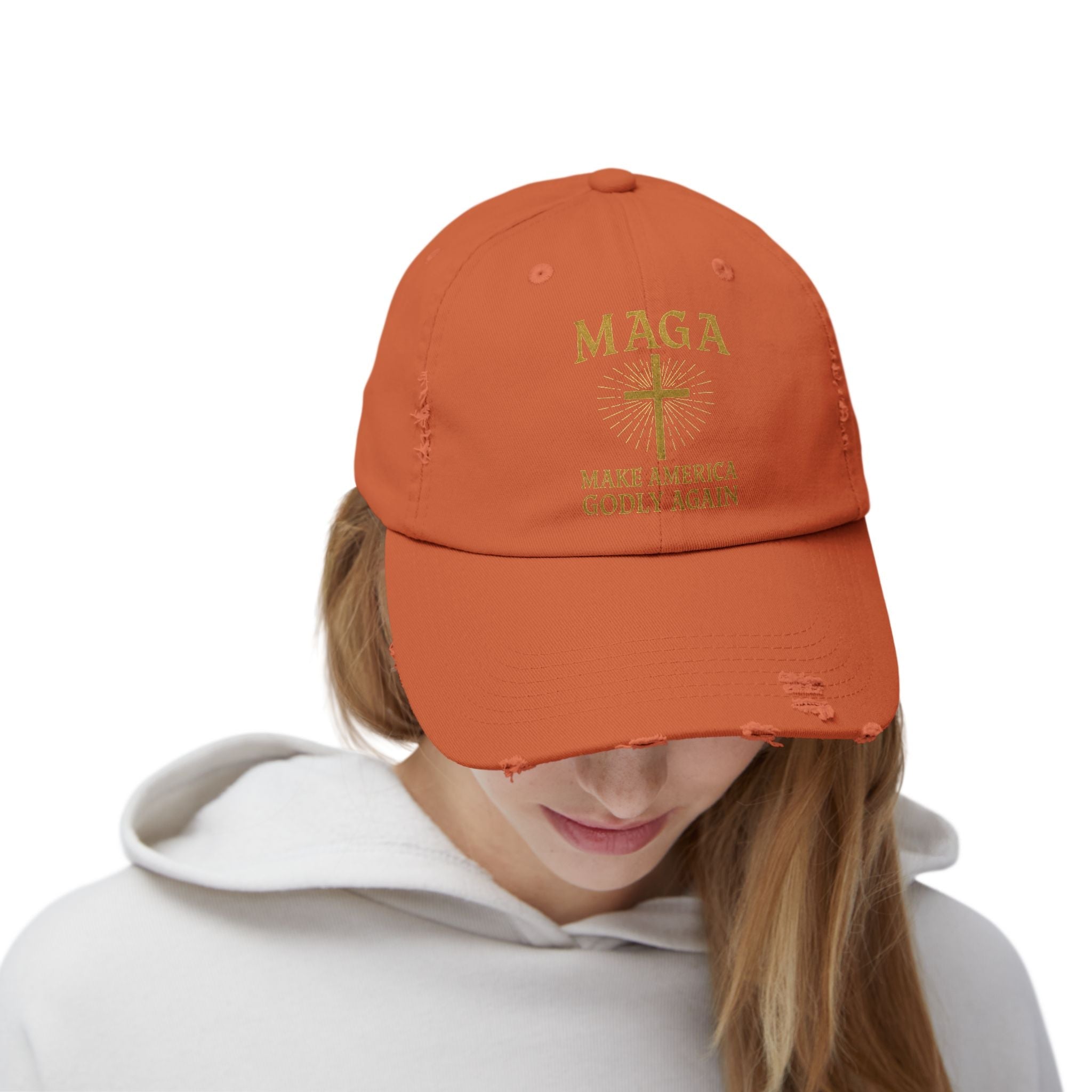Make America Godly Again Hat – MAGA Christian Patriotic Embroidered Cap for Faith & Freedom Printify