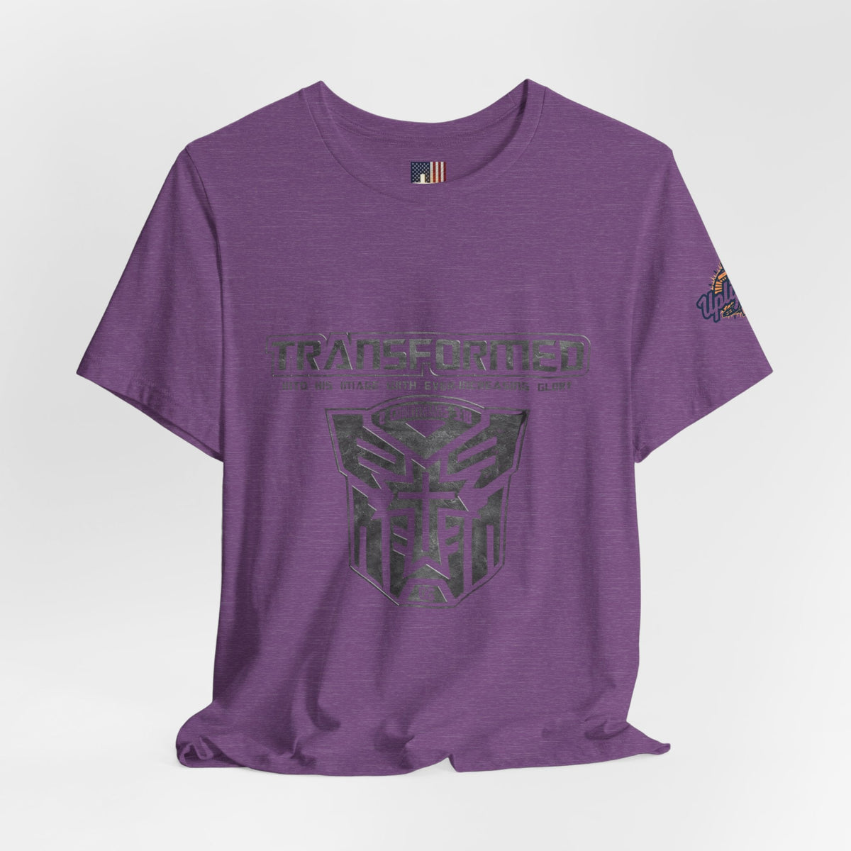 Transformer Logo Christian T-shirt | 2 Corinthians 3:18 Bible Verse T-shirt Printify