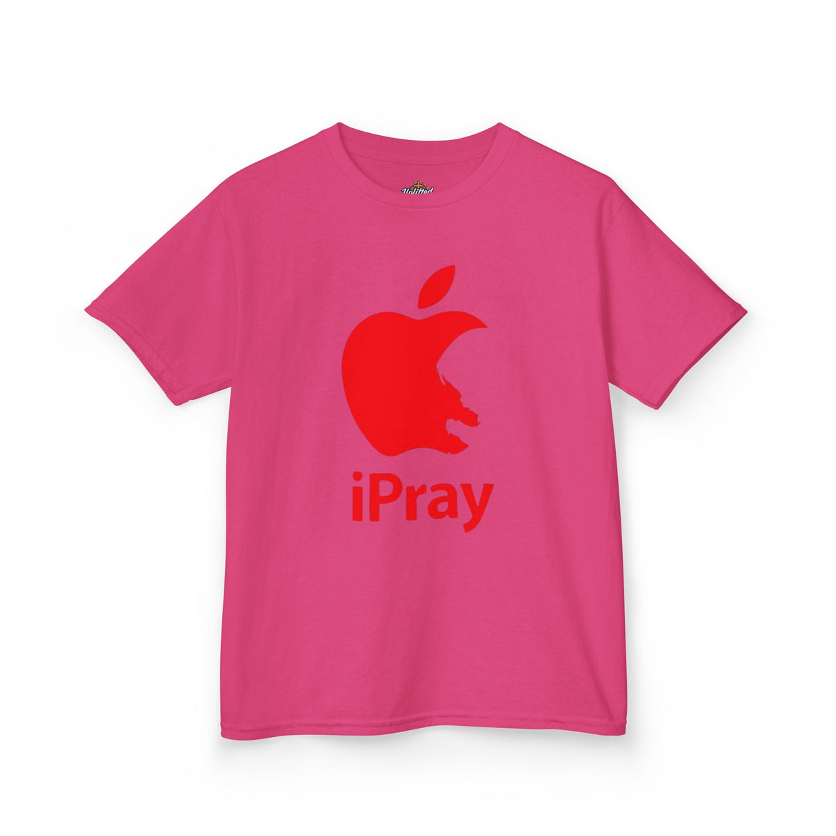 Kids Graphic Tee — Red iPray Logo Prayer Shirt for Children Printify