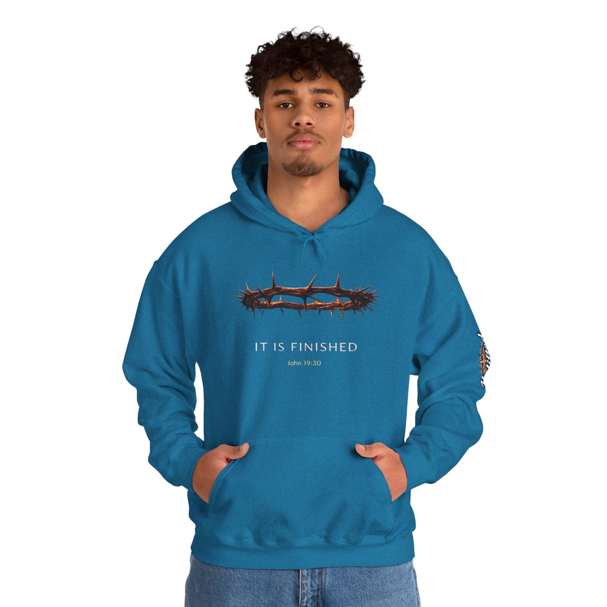 It Is Finished Crown of Thorns Hoodie — Christian John 19:30 Faith Hoodie Printify