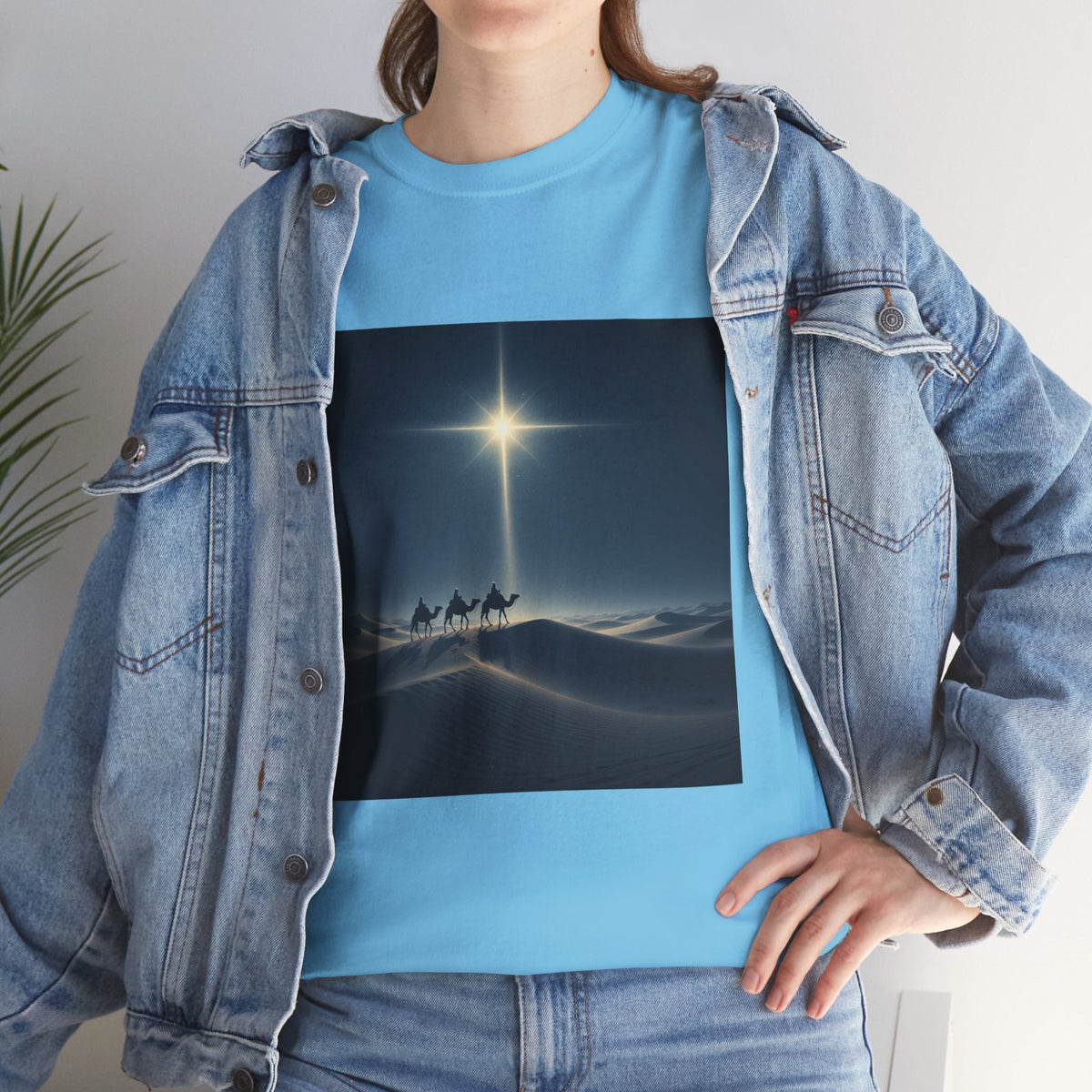 3 Wise Men T-shirt – Magi Camels Nativity Journey Christian Christmas T-shirt for Epiphany Faith & Holy Night Printify