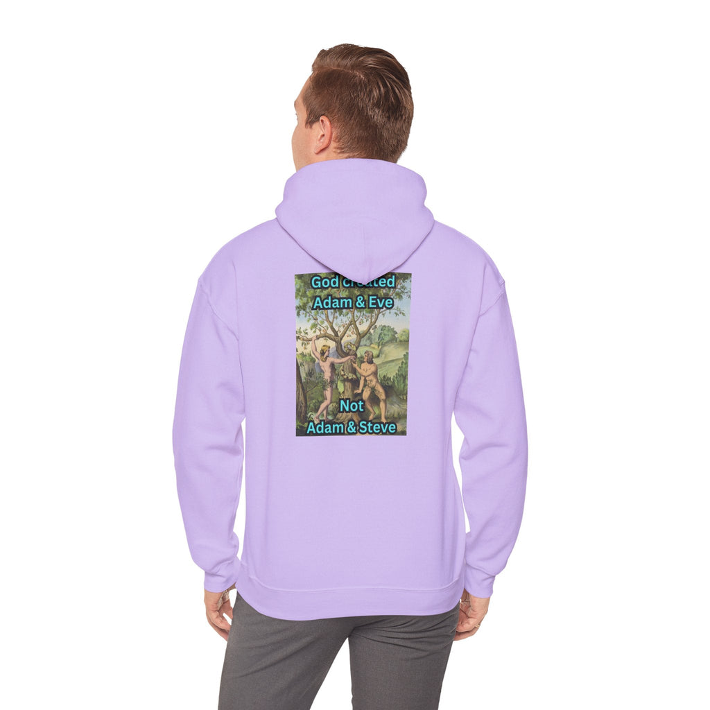 God Created Adam and Eve Hoodie – Biblical Truth Christian Hoodie for Unshakable Faith Printify