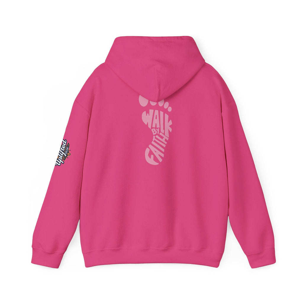 Walk By Faith Footprint Hoodie Printify