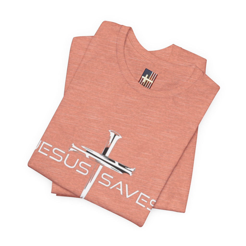 Copy of Jesus Saves T-shirt – 3 Nails Crucifix Cross Christian T-shirt for Redemption Faith & Bold Salvation Printify