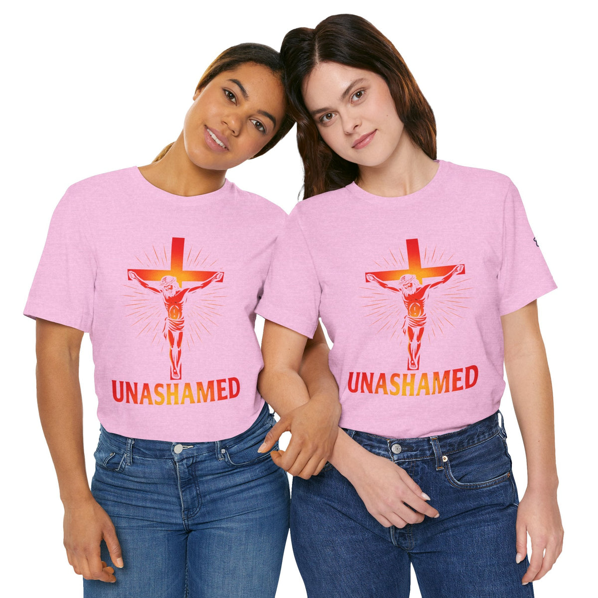 Unashamed T-shirt – Romans 1:16 Crucifixion Christian t-shirt for Bold Unwavering Faith Printify